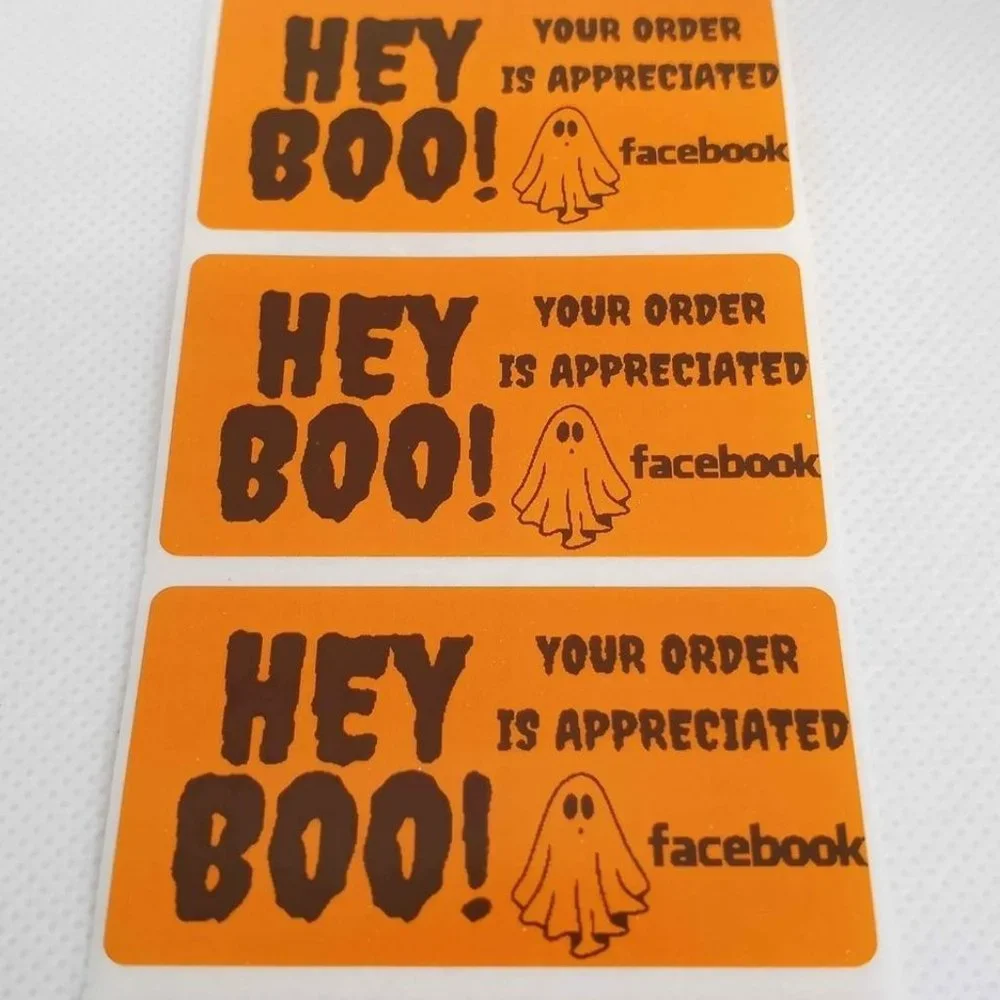 💙100 Facebook- Shipping Labels Thermal Packaging Stickers 2.25